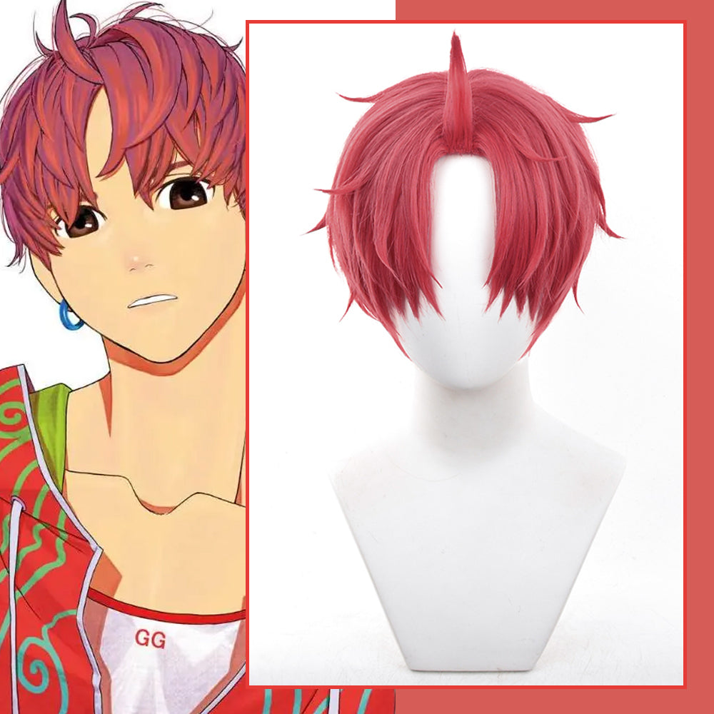 Jin Enjoji Cosplay Wig Anime Dandadan Red Short Hair