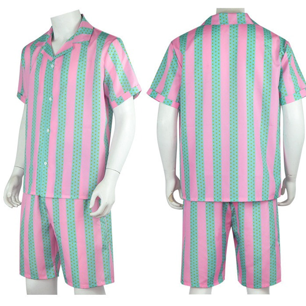 Movie Barbie Ken Cosplay Costume Hawaiian Beachwear Shirts Shorts