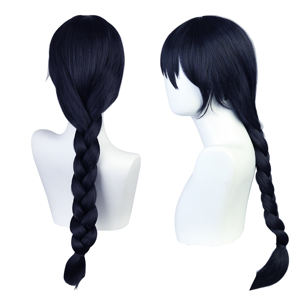 80cm_Long_Amanai_Riko_Wig_Anime_Jujutsu_Kaisen_Blue_Black_Braid