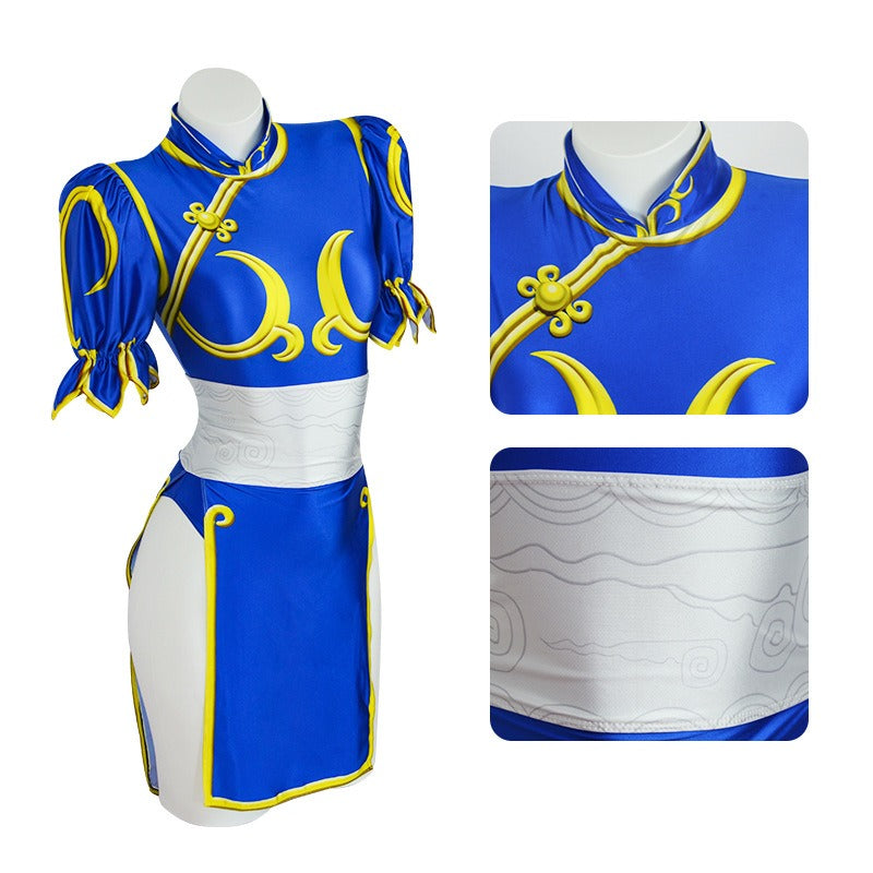 Chun Li Cosplay Costume Game Street Fighter:The Legend of Chun-Li