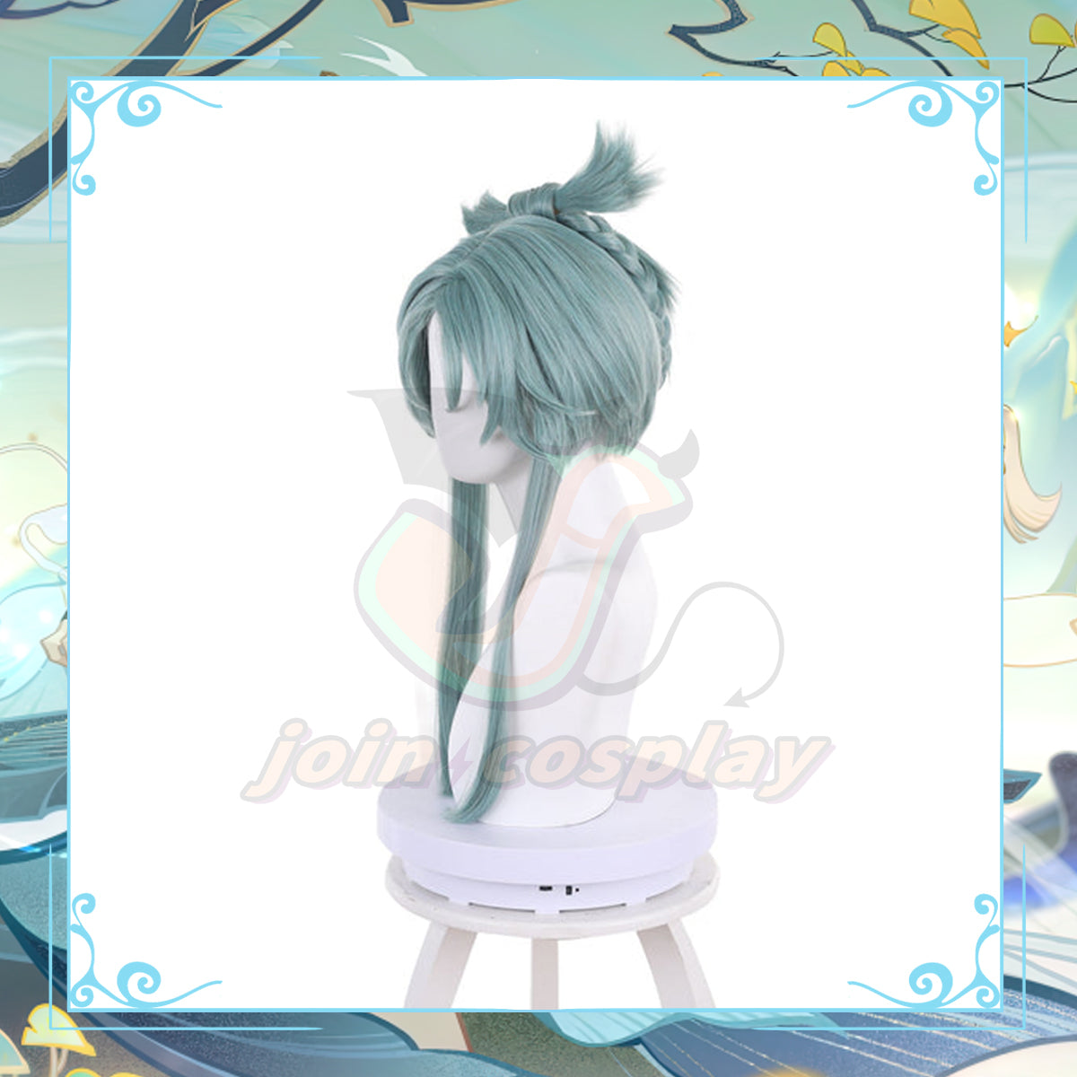 Genshin Impact Madame Ping Green Short Cosplay Wig