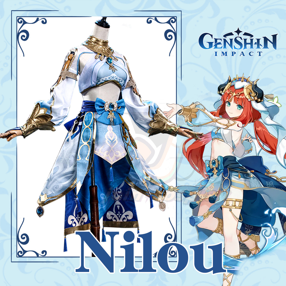 Game Genshin Impact Nilou Cosplay Costume Sumeru