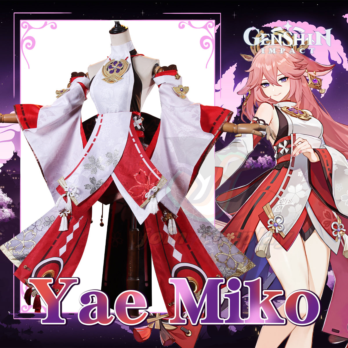 Game Genshin Impact Cosplay Yae Miko Cosplay Costume
