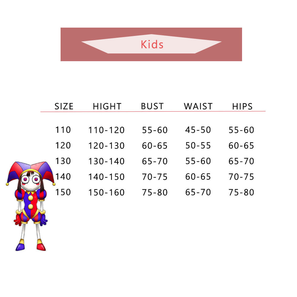 Pomni Cosplay Costume Anime The Amazing Digital Circus Jumpsuit Hat