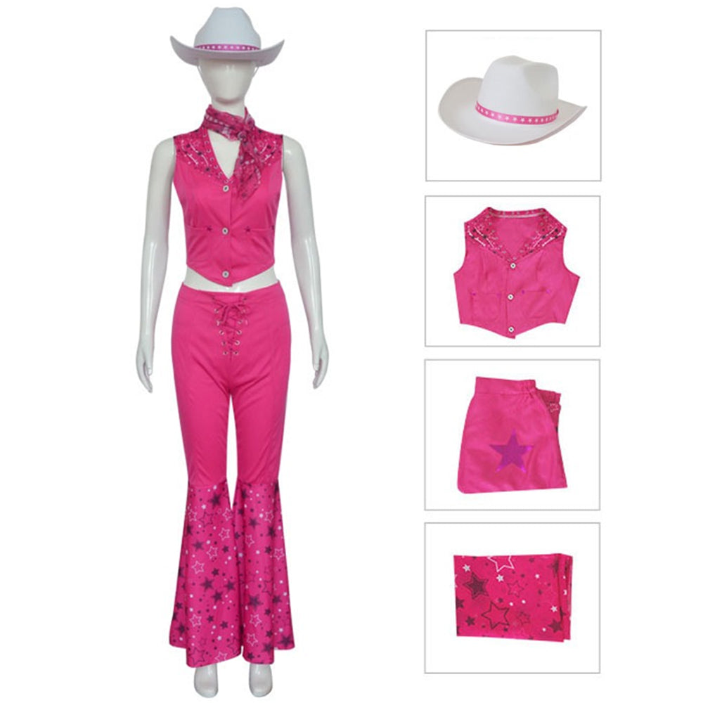 Barbie Cosplay Costume Pink Outfit Suit Movie Barbie