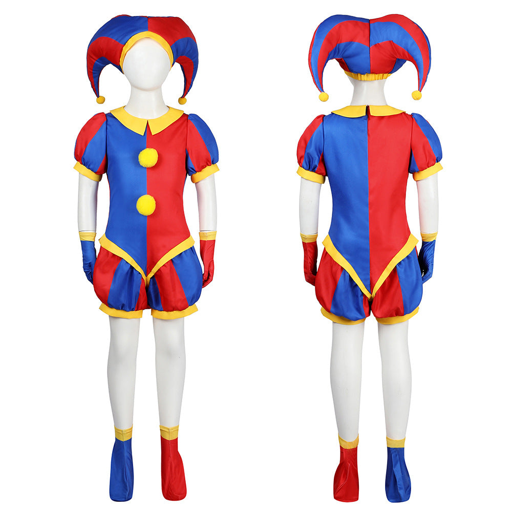 Pomni Cosplay Costume Anime The Amazing Digital Circus Jumpsuit Hat