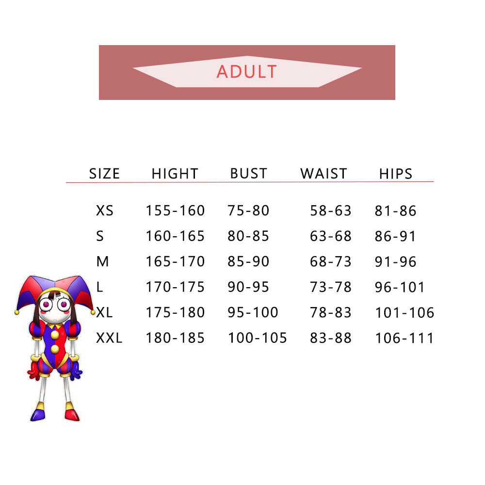 Pomni Cosplay Costume Anime The Amazing Digital Circus Jumpsuit Hat