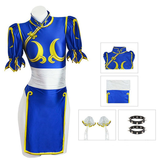 Chun Li Cosplay Costume Game Street Fighter：The Legend of Chun-Li