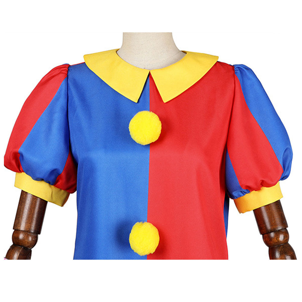 Pomni Cosplay Costume Anime The Amazing Digital Circus Jumpsuit Hat