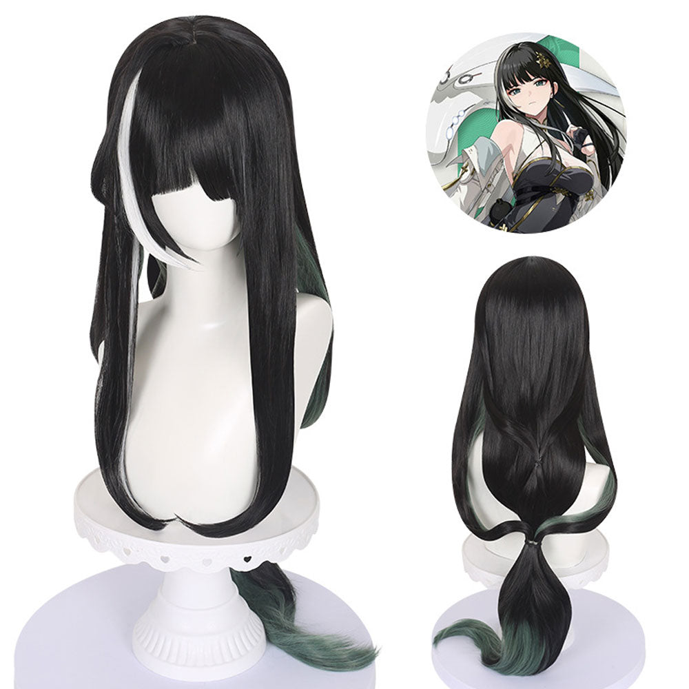 Baizhi Cosplay Wig Game Wuthering Waves Black Long Hair