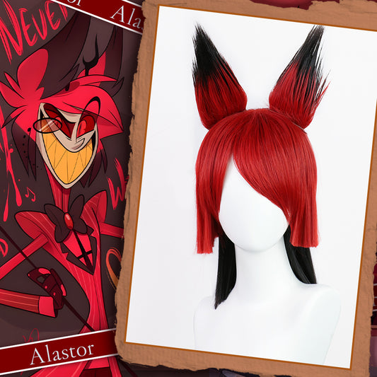 Alastor Cosplay Wig Anime Hazbin Hotel