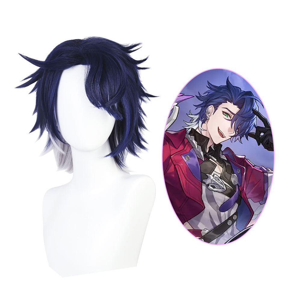 Game_Honkai_Star_Rail_Cosplay_Sampo_Koski_Cosplay_Wig_Short_Straight_White_Blue