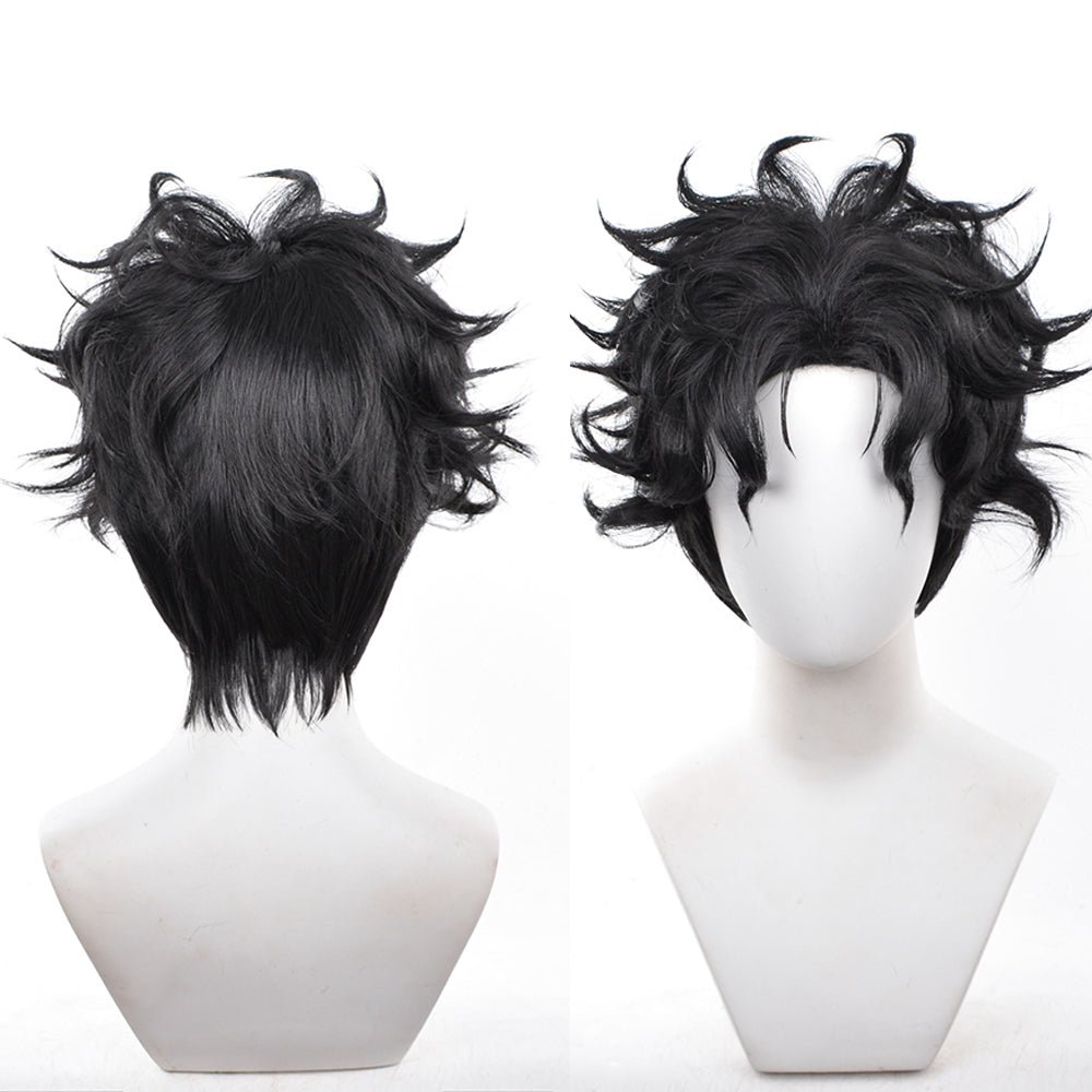 Ken Takakura Cosplay Wig Anime Dandadan Black Curly Short Hair