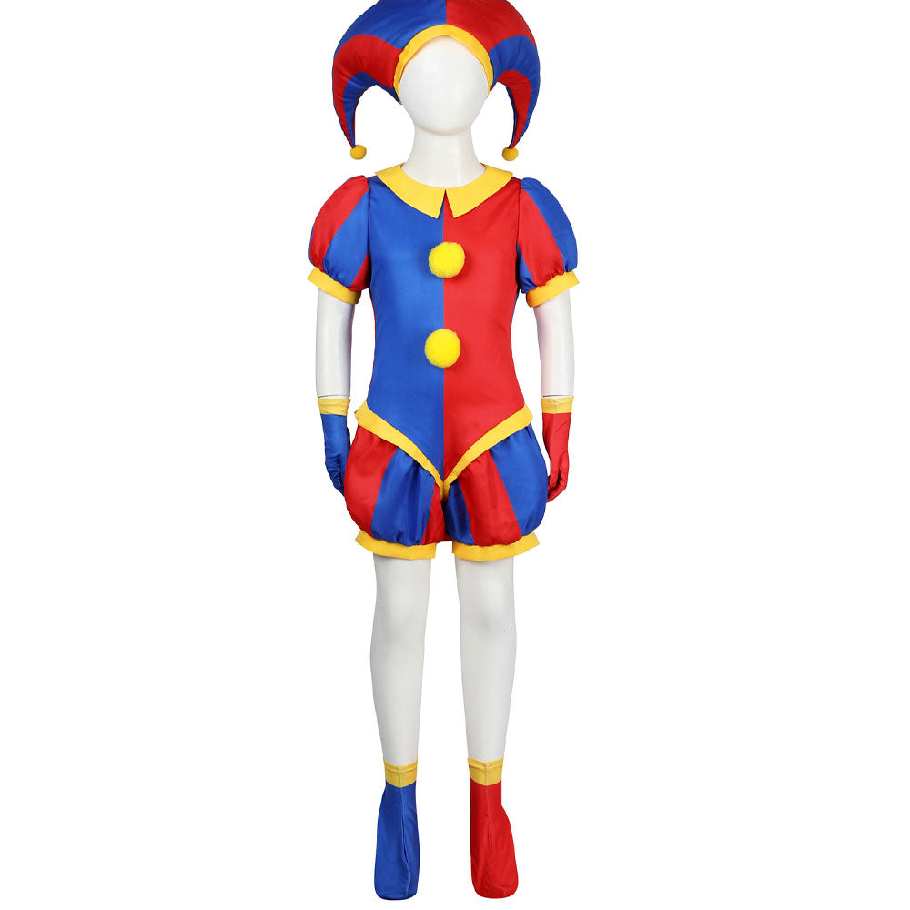 Pomni Cosplay Costume Anime The Amazing Digital Circus Jumpsuit Hat