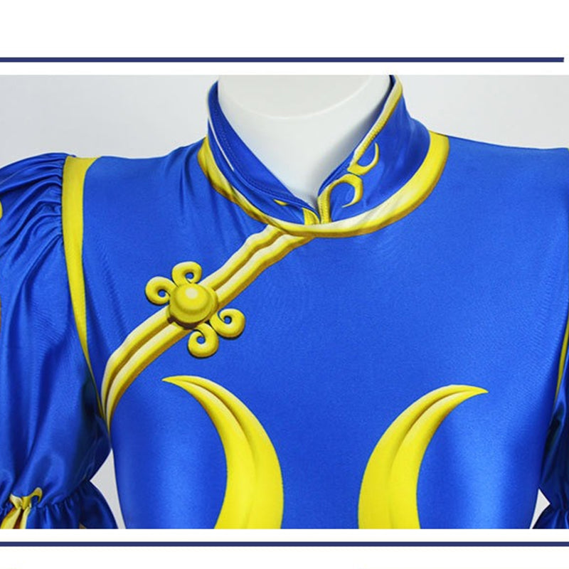 Chun Li Cosplay Costume Game Street Fighter：The Legend of Chun-Li