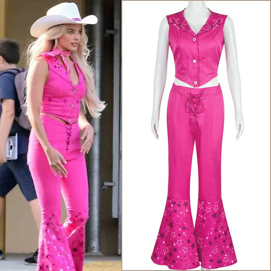 Barbie Cosplay Costume Pink Outfit Suit Movie Barbie