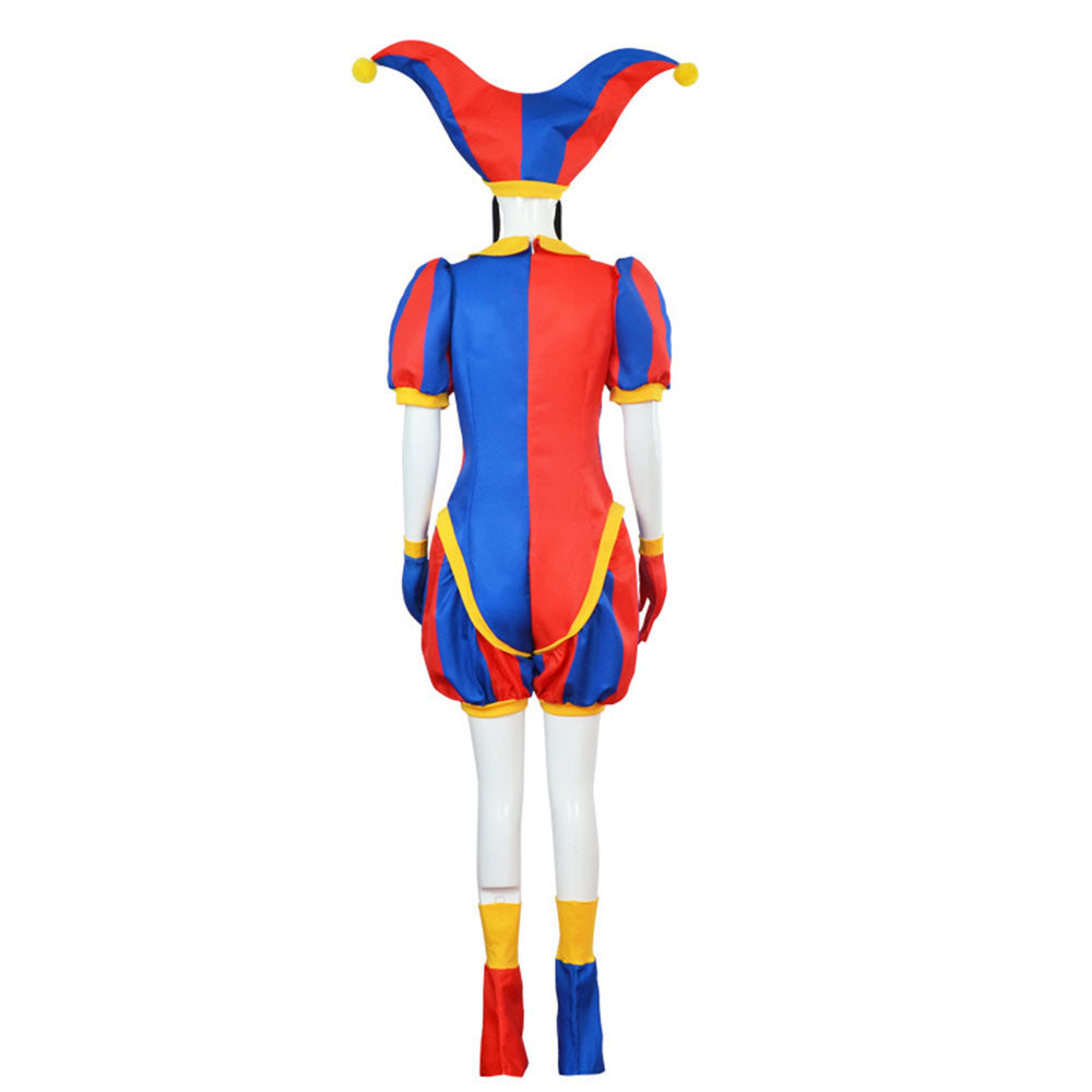 The Amazing Digital Circus Pomni Jumpsuit Cosplay Costume Bodysuit for Adult and Kids