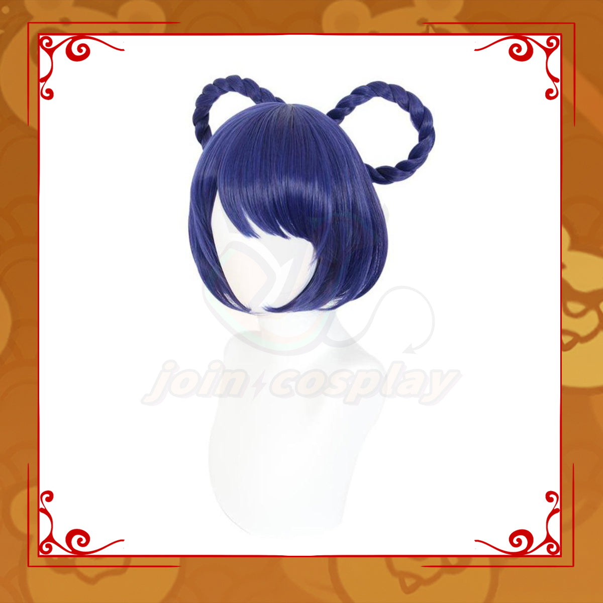 Game Genshin Impact Xiangling Navy Blue Cosplay Wig