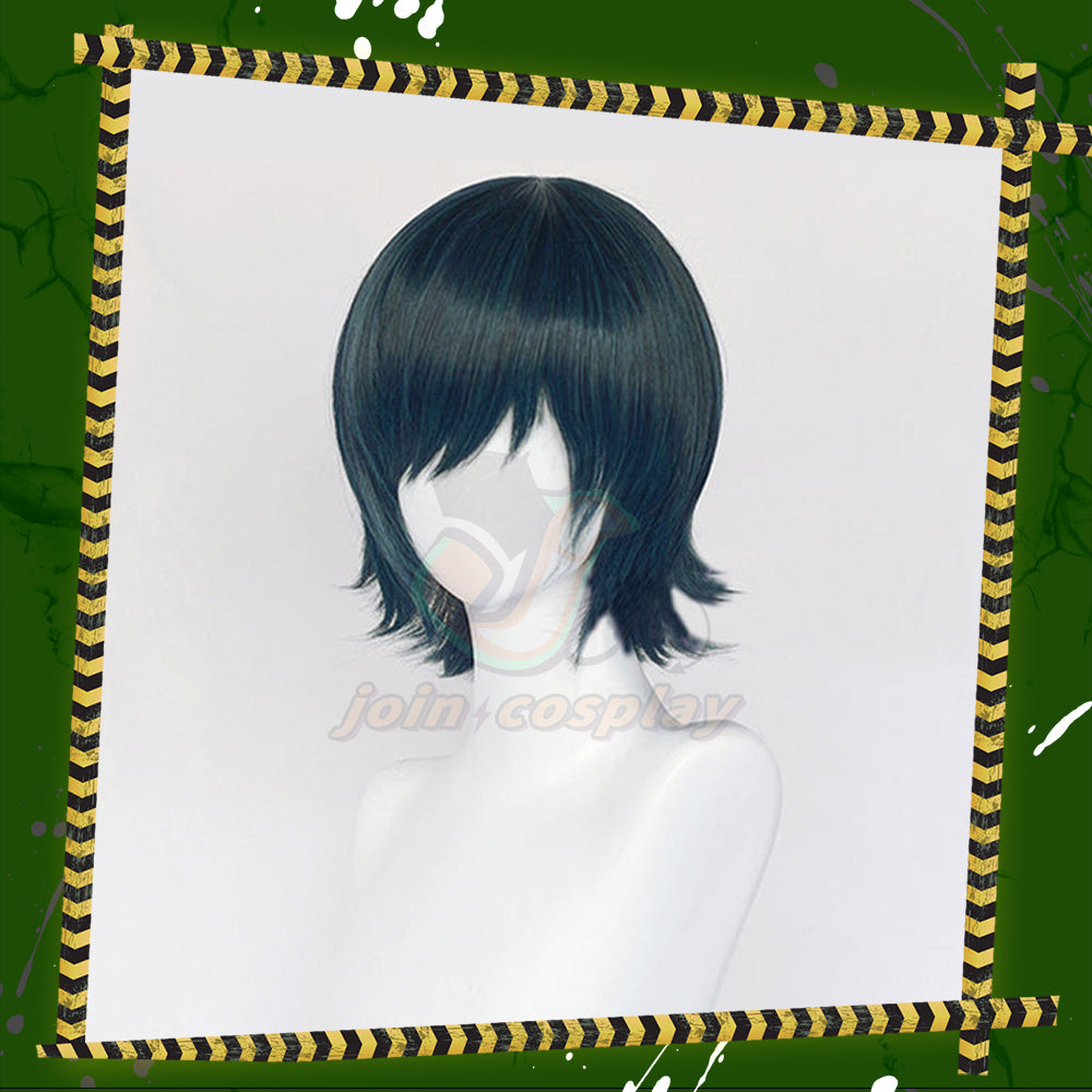 Anime Chainsaw Man Himeno Dark Blue Short Cosplay Wig
