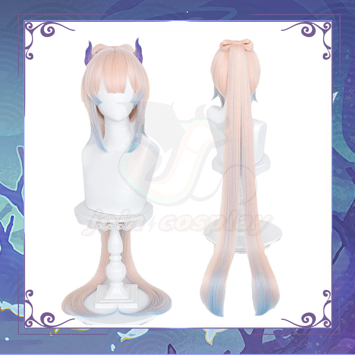 Genshin Impact-Sangonomiya Kokomi Cosplay wig