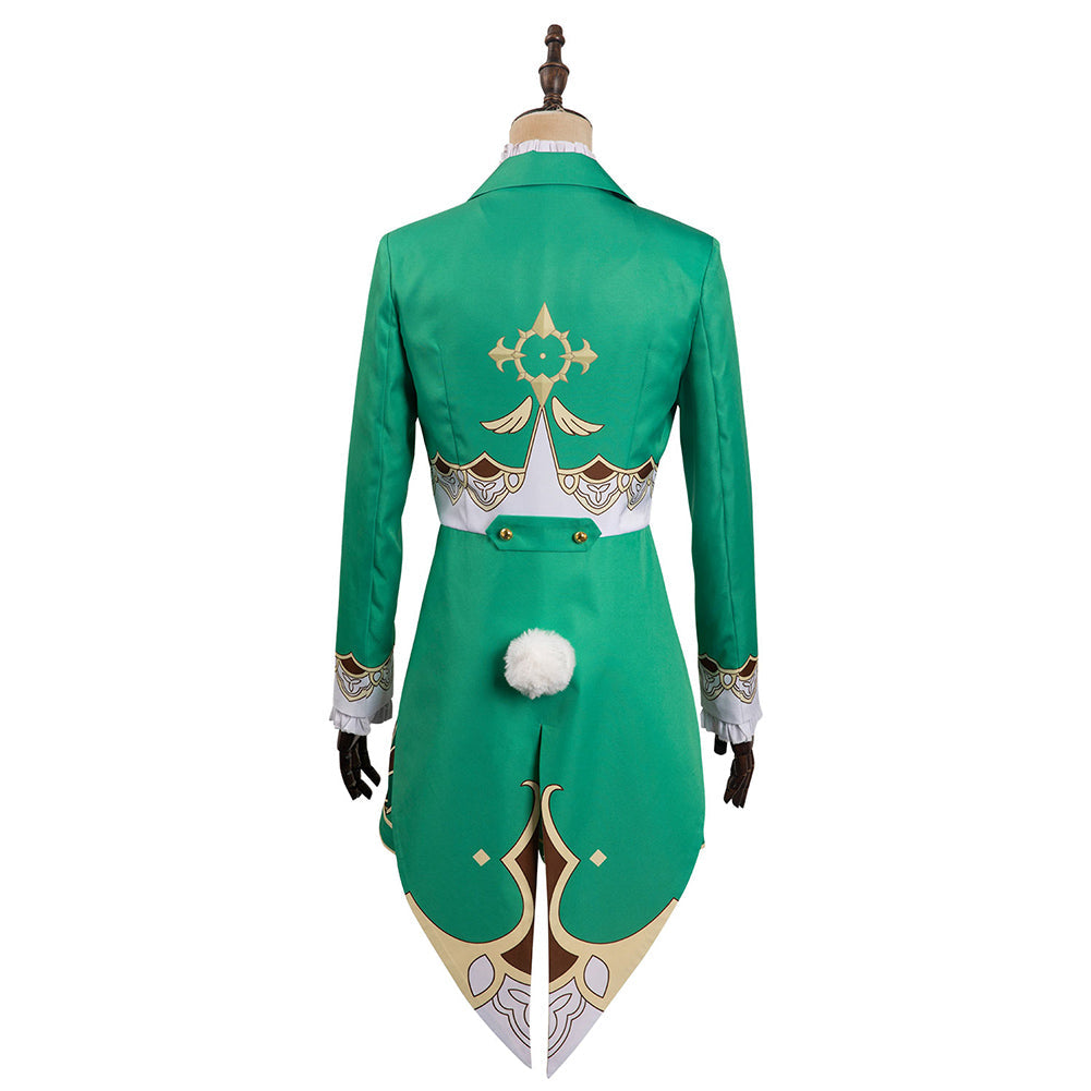 Genshin Impact Venti Alice in Wonderland Mr Bunny Cosplay Costume Halloween Outfits Carnival Suit