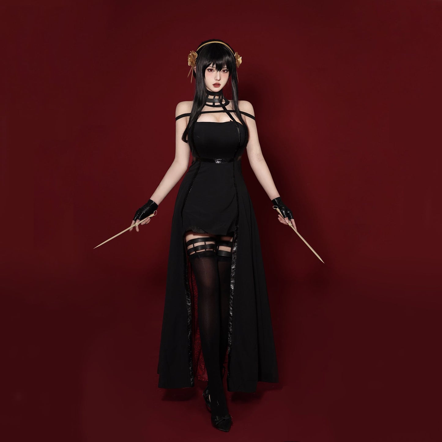 SPY x FAMILY Yor Forger (Thorn Princess) Black Dress Cosplay Costume