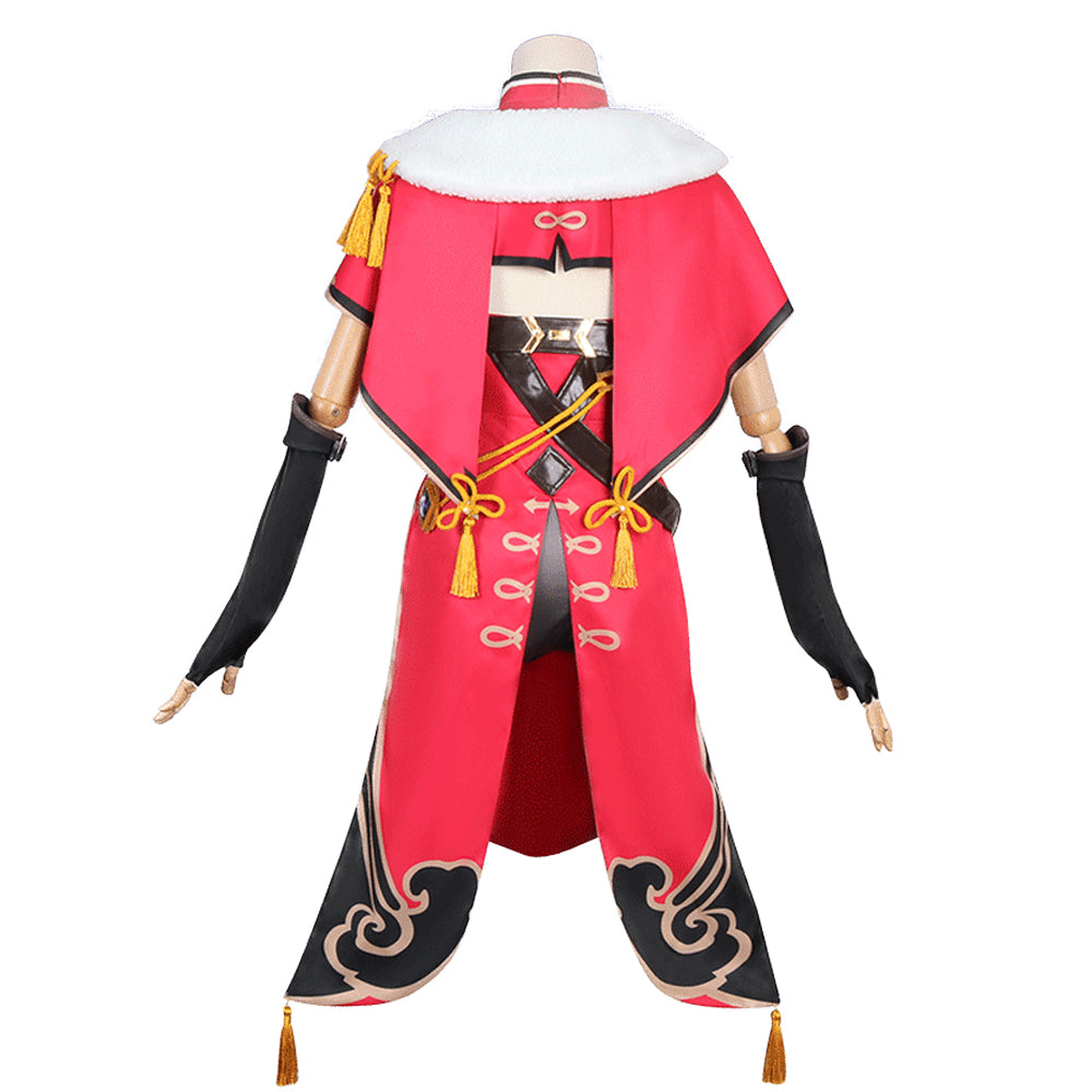 Genshin Impact Beidou Red Dress Cosplay Costume