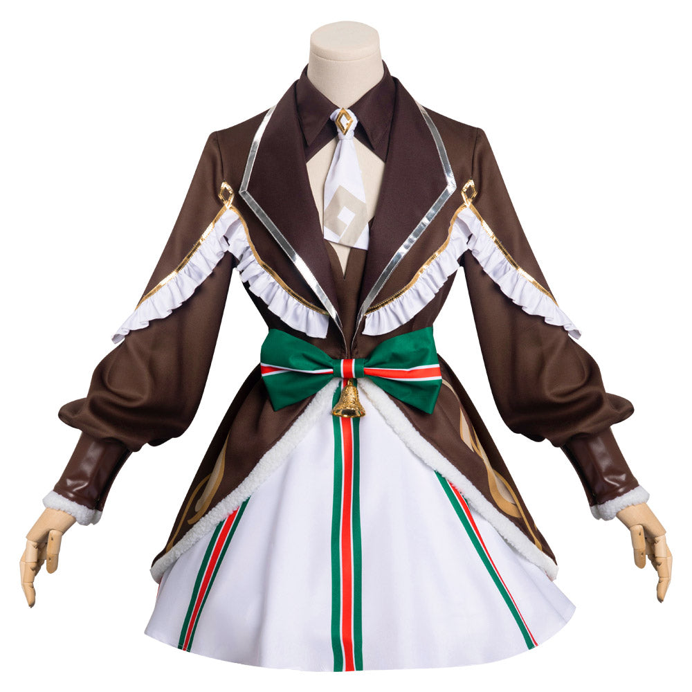 Game Genshin Impact Original Design Zhongli Chrismas Dress Cosplay Costume