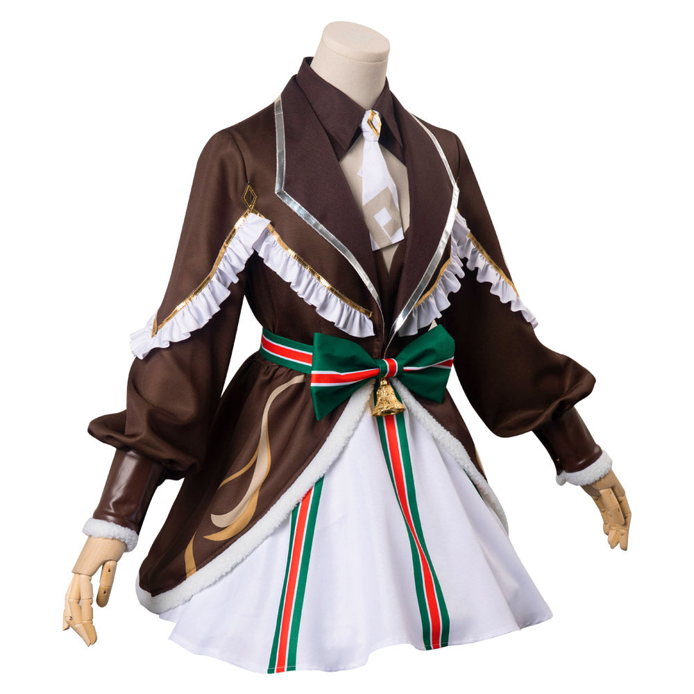 Game Genshin Impact Original Design Zhongli Chrismas Dress Cosplay Costume