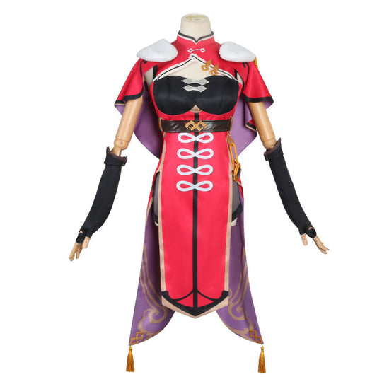 Genshin Impact Beidou Red Dress Cosplay Costume