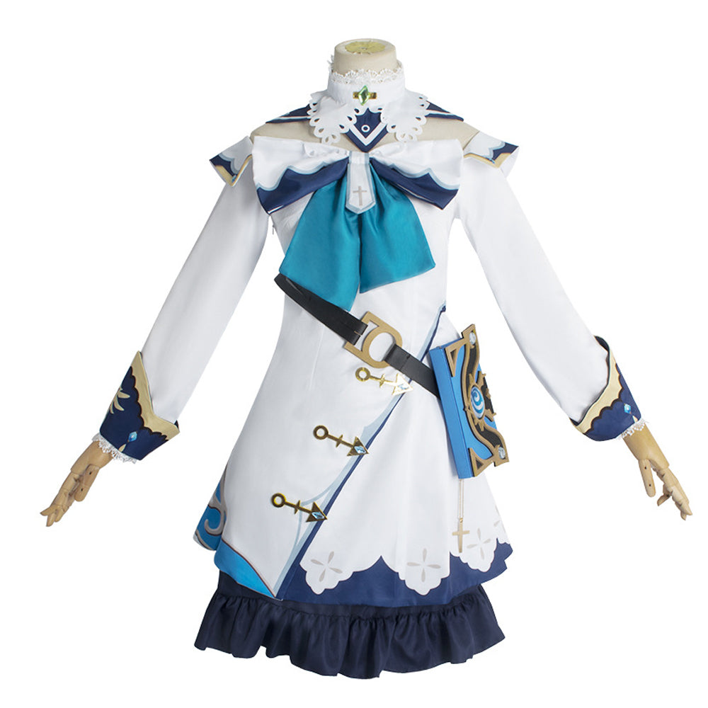 Genshin Impact Barbara White Dress Cosplay Costume