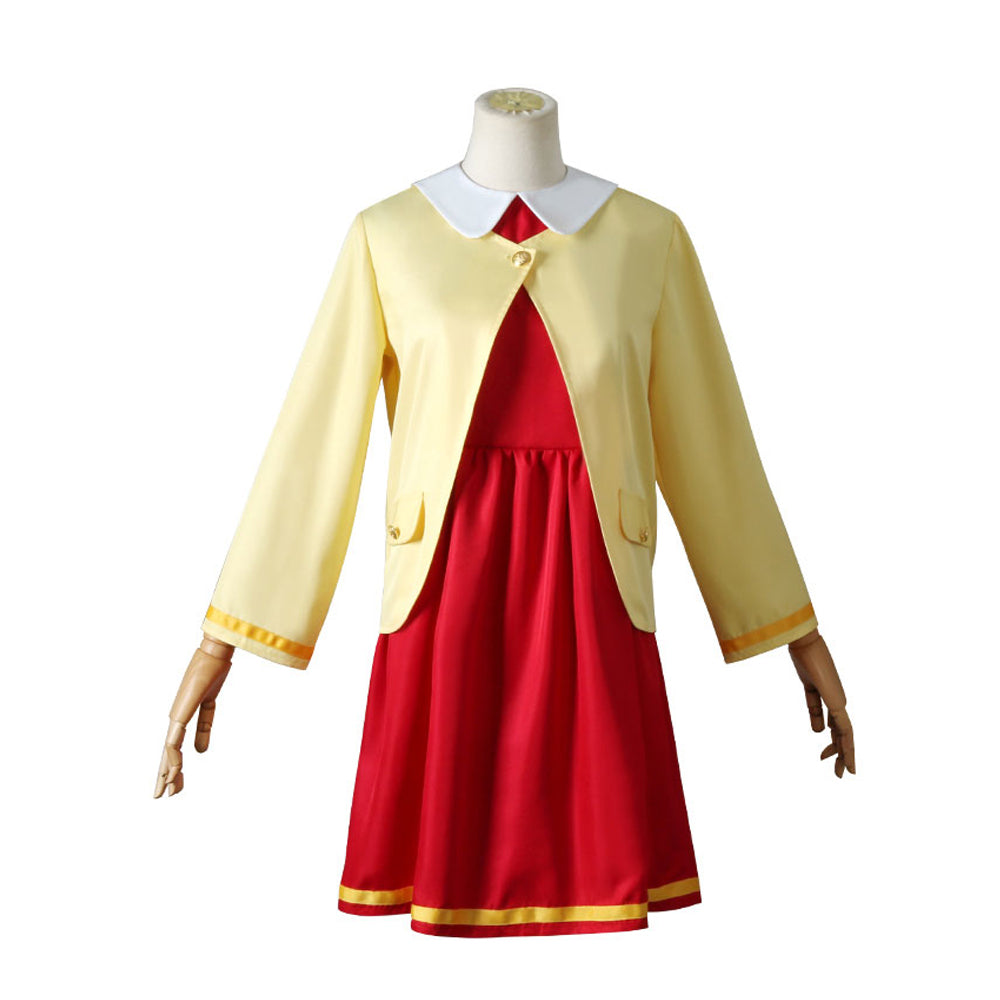 Anime SPY x FAMILY Anya Forger Red dress Cosplay Costume