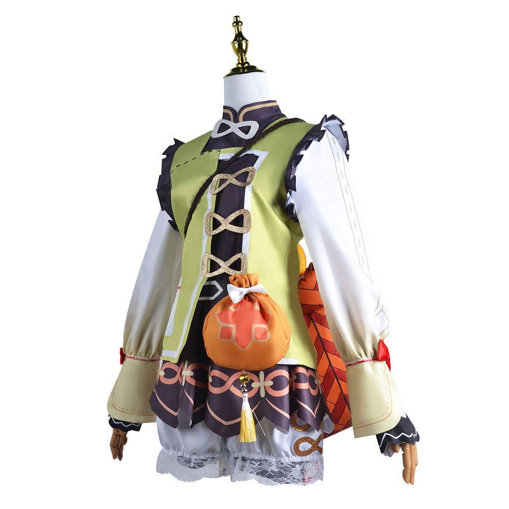 Genshin Impact Yaoyao Dress Accessories Cosplay Costume Halloween Carnival Party Suit