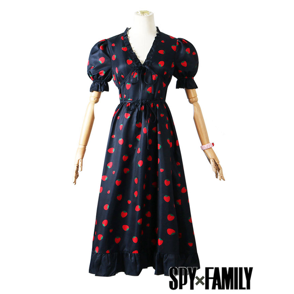 Anime SPY x FAMILY Anya Forger Black Daily Dress Cosplay Costume