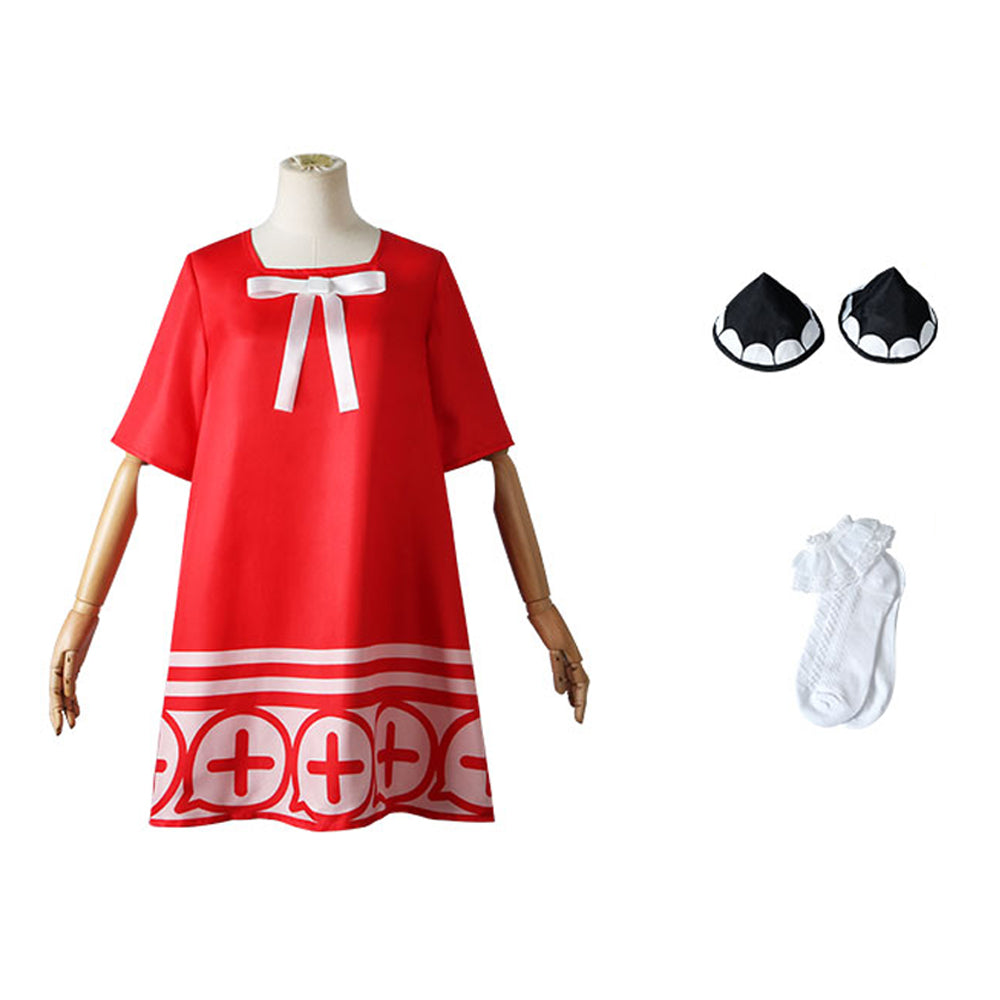 Anime SPY x FAMILY Anya Forger Red dress Cosplay Costume