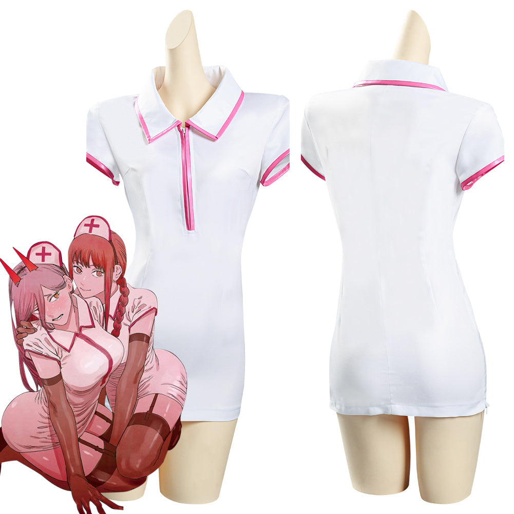 Chainsaw Man Makima/Power Nurse Uniform Women Cosplay Costume