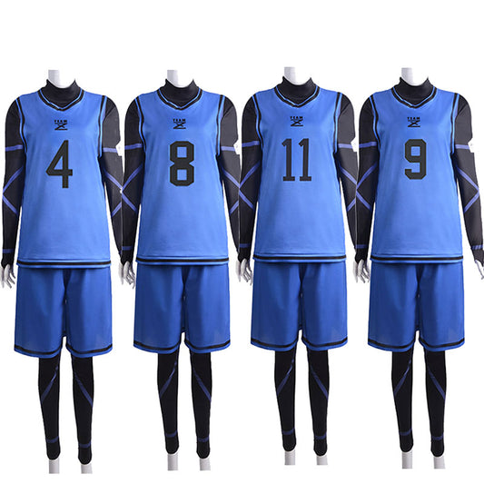 Anime Blue Lock Cosplay Costume, Lsagi Yoichi Football Jersey Chigiri Hyoma Sport Uniform