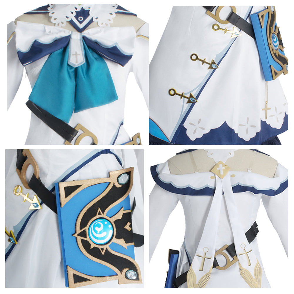 Genshin Impact Barbara White Dress Cosplay Costume