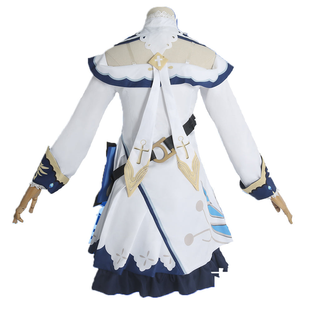 Genshin Impact Barbara White Dress Cosplay Costume