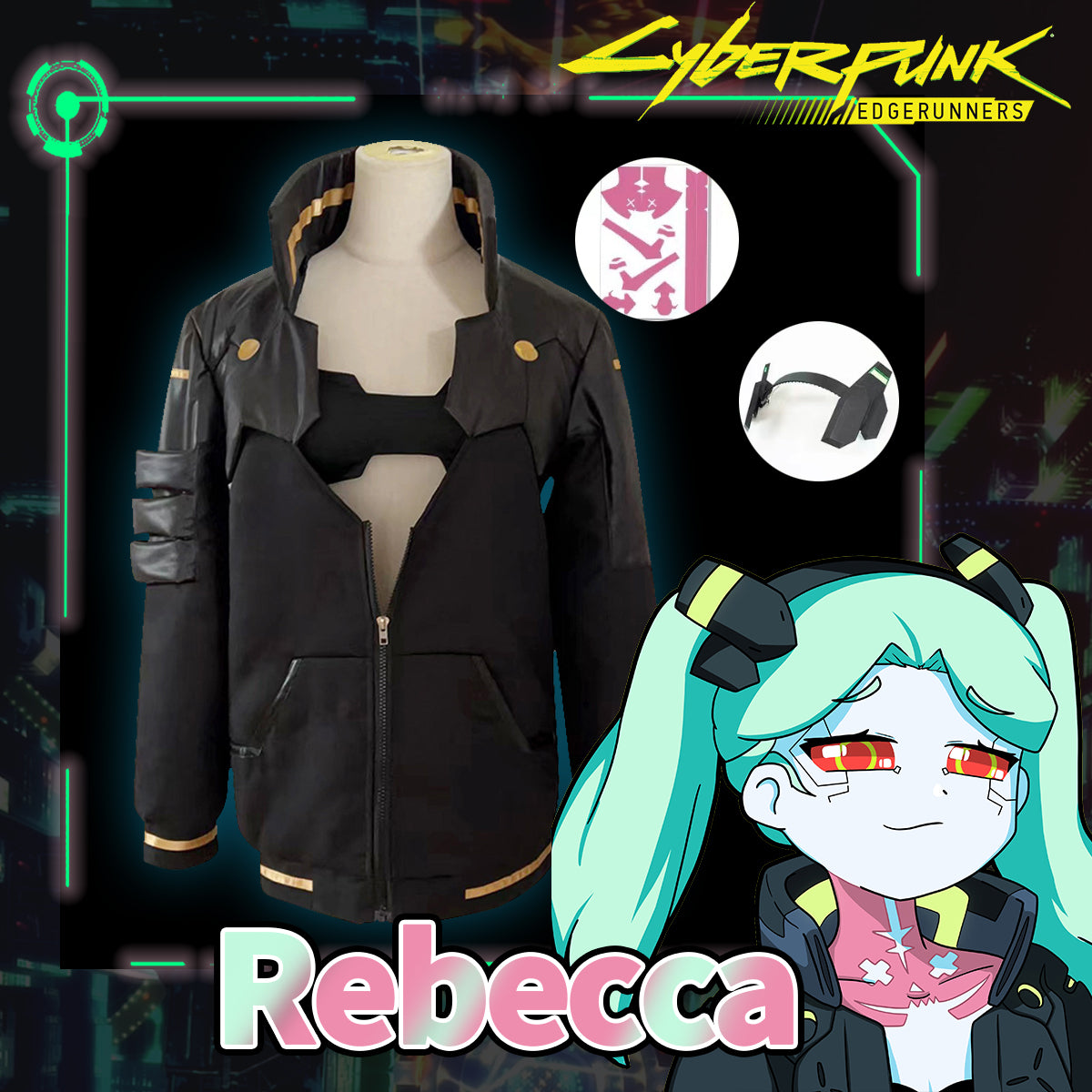 Cyberpunk: Edgerunners Rebecca Black Cosplay Costume