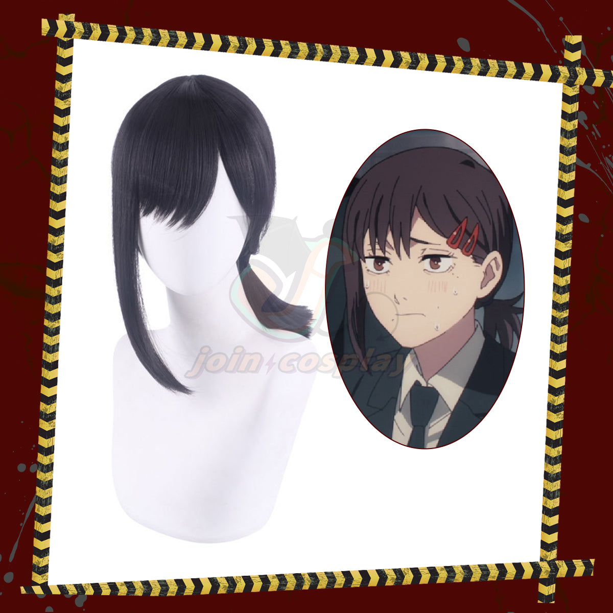 Chainsaw Man higashiyama kobeni Cosplay Wig Black Party Hair Heat Resistant