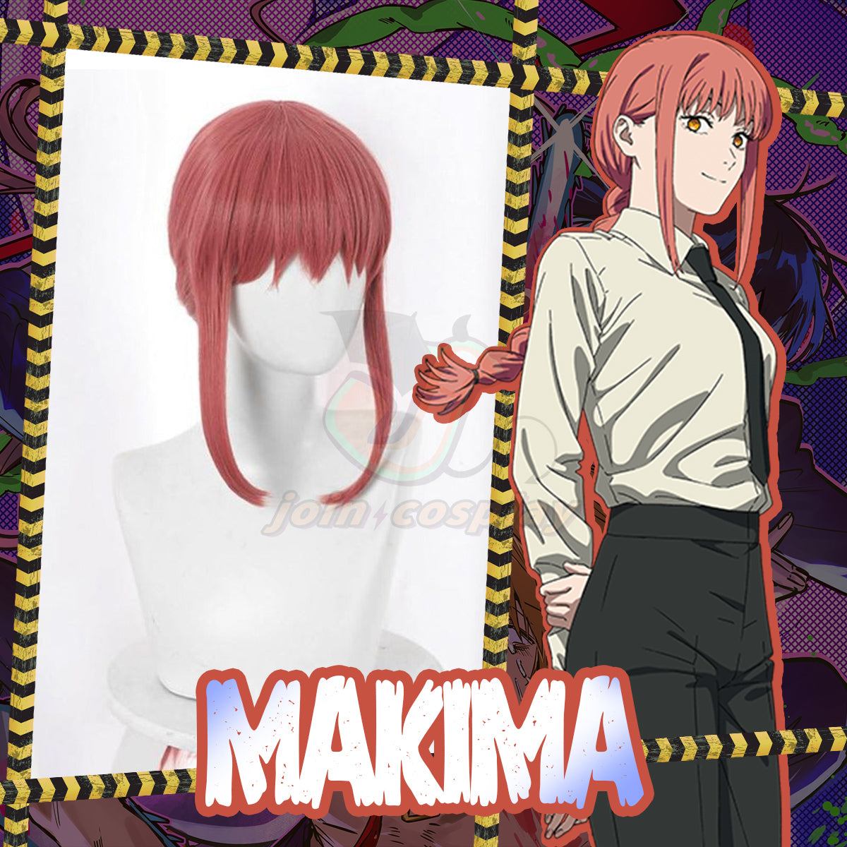 Chainsaw Man Makima mixed reddish braid wig
