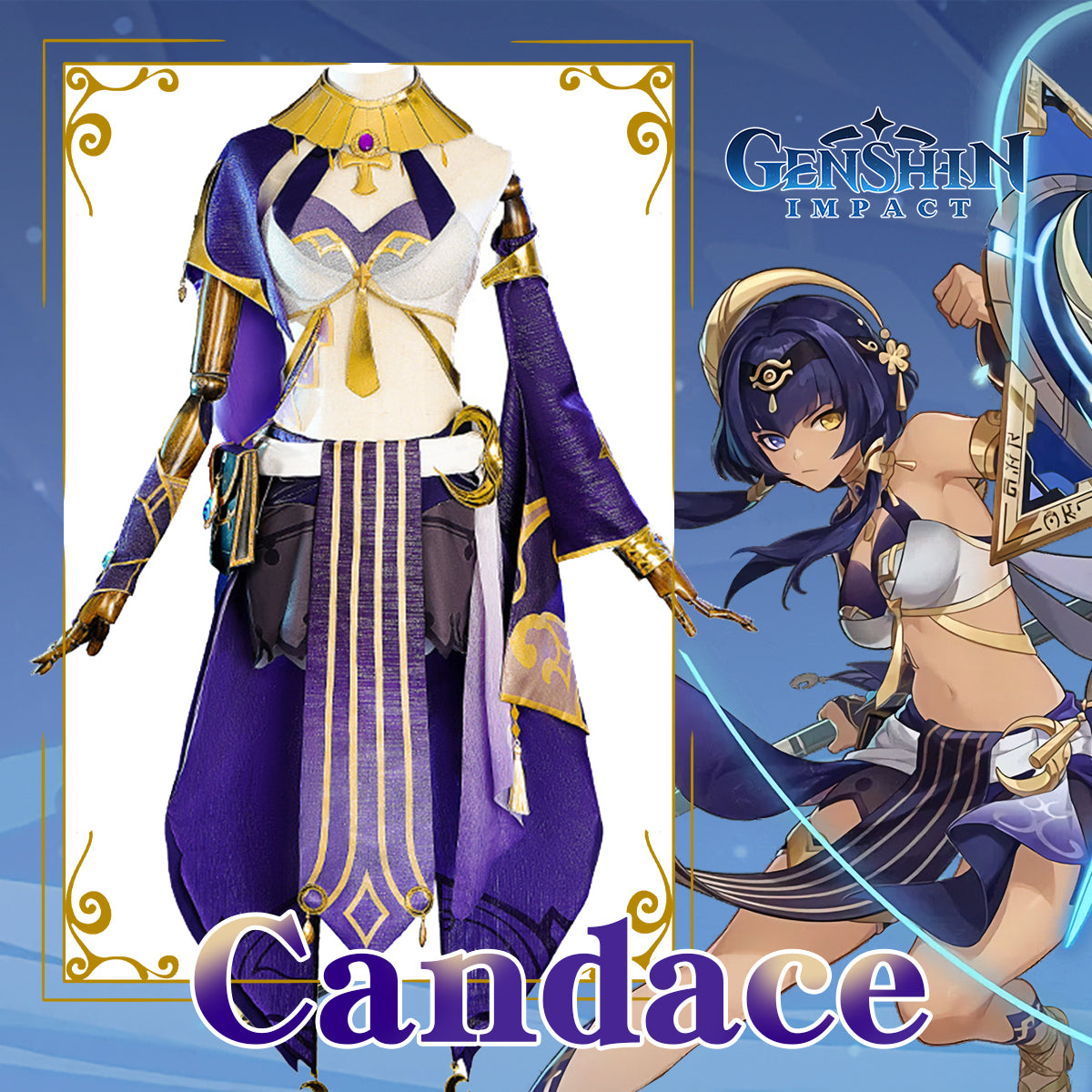 Genshin Impact Candace Cosplay Costume