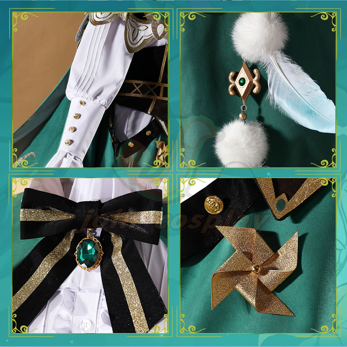 Genshin Impact Venti Barbatos Anemo God Cosplay Costume