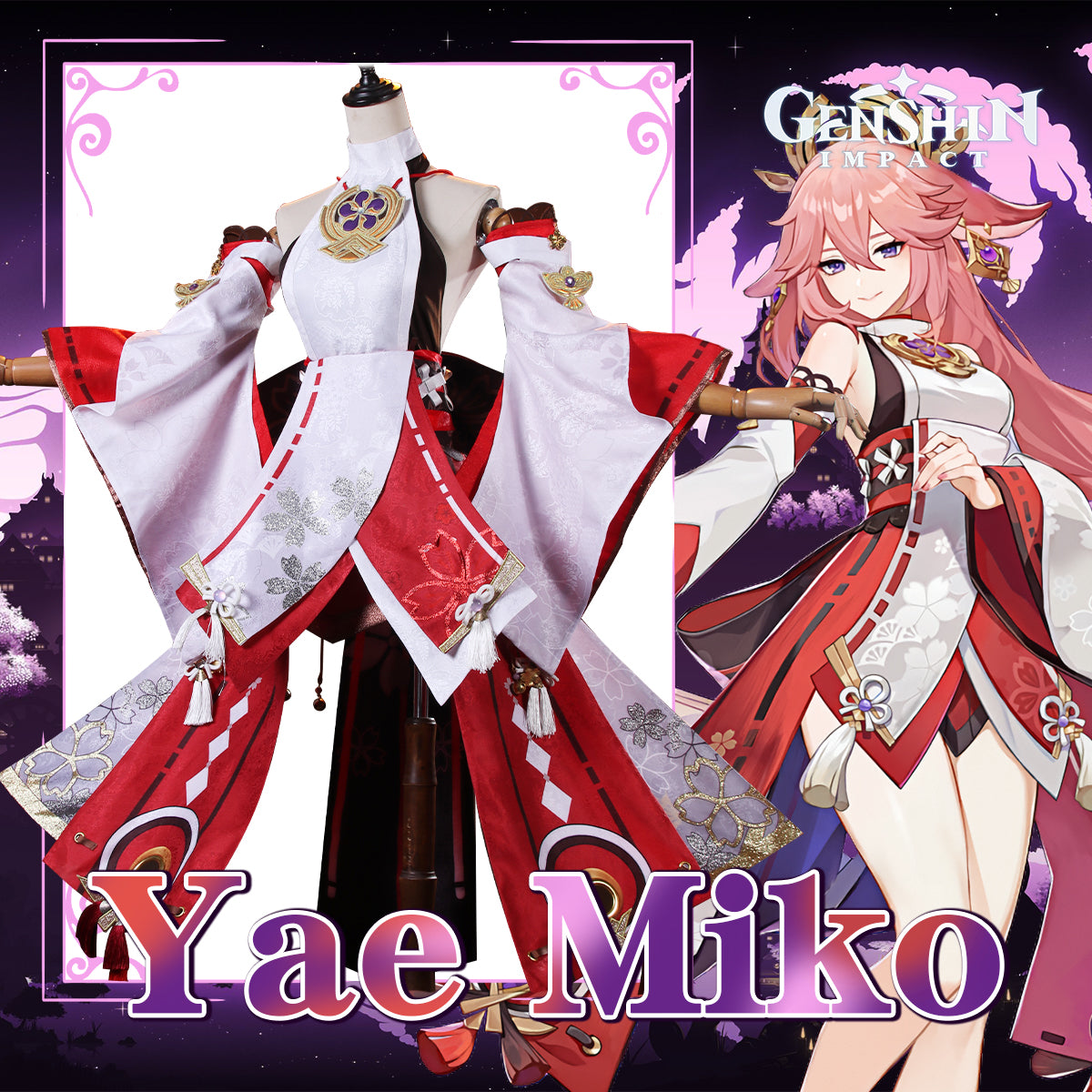 Game Genshin Impact Cosplay Yae Miko Cosplay Costume