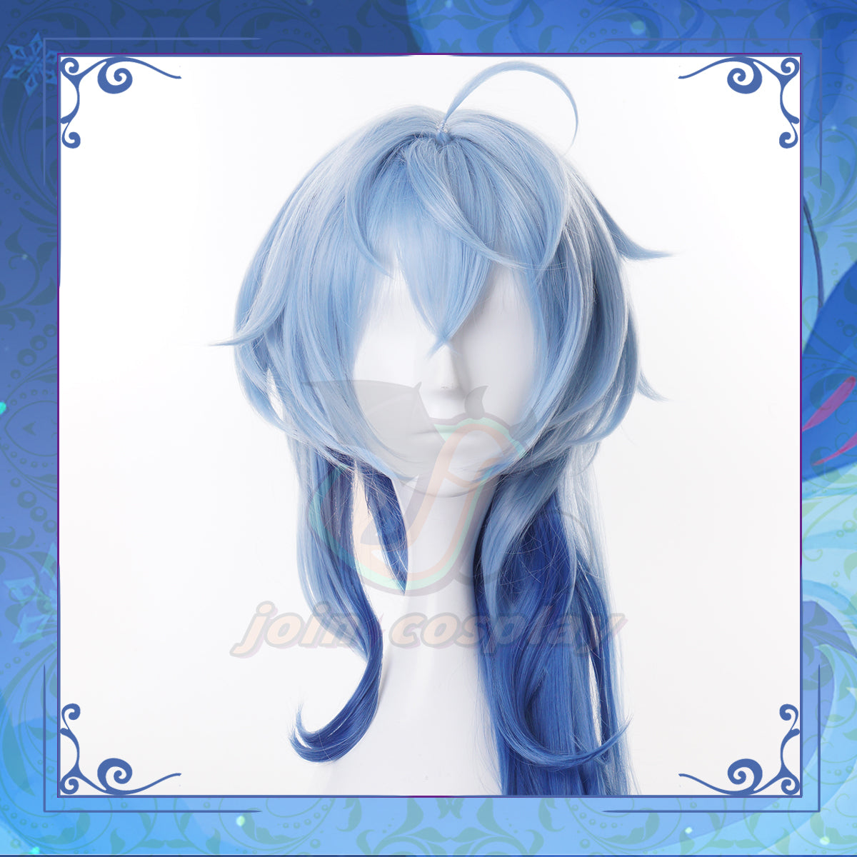 Game Genshin Impact Ganyu Blue Cosplay Wig