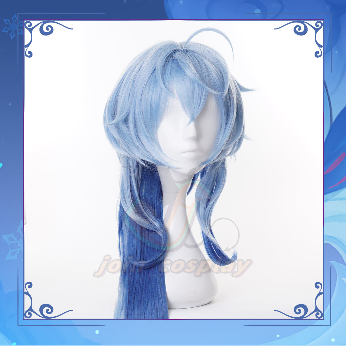 Genshin Impact Ganyu Cosplay Wig Water Blue