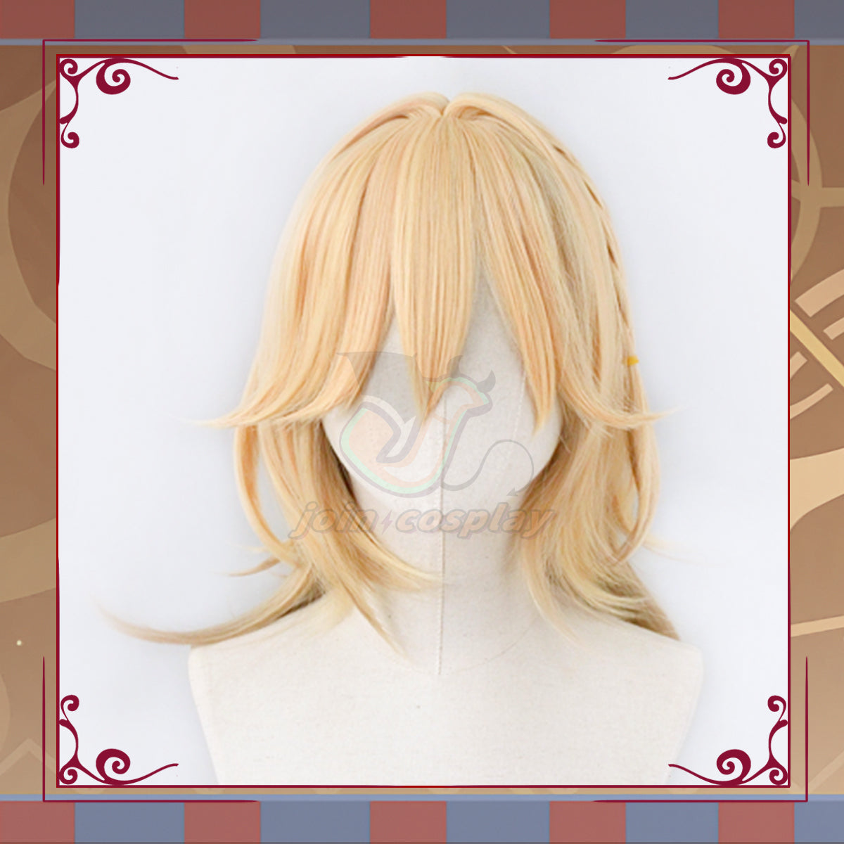 Genshin Impact Cosplay Kaveh Cosplay Short Blonde Wig