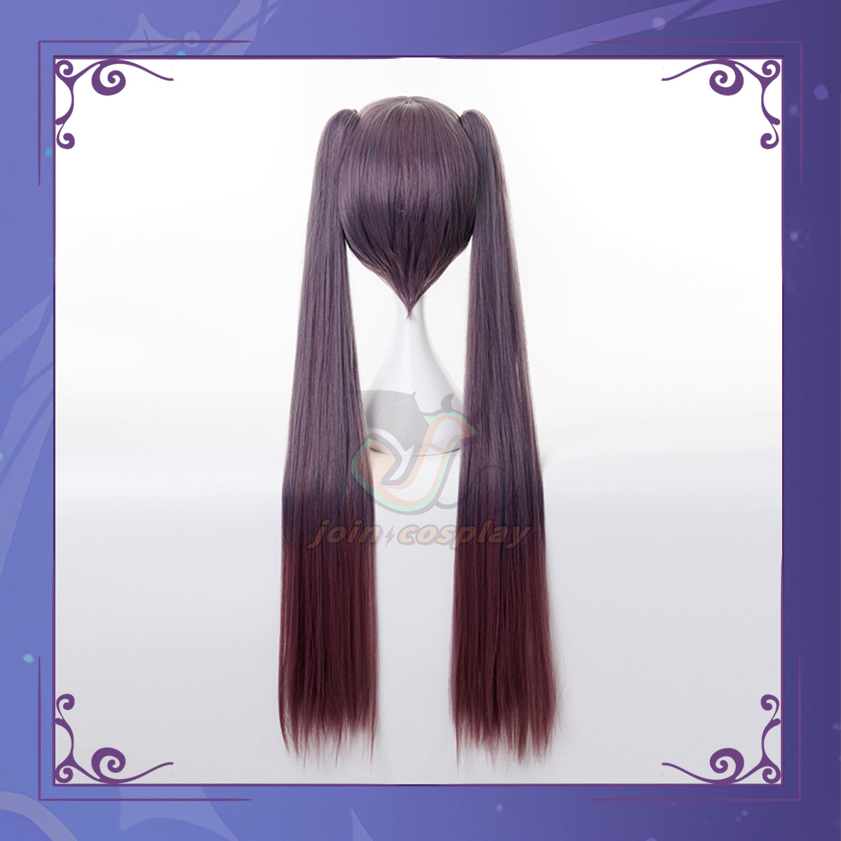 Genshin Impact Mona 90cm Purple Twin Tail 