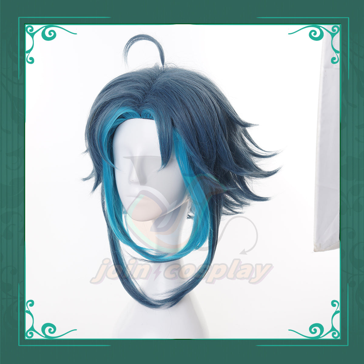 Game Genshin Impact Xiao Dark Green Cosplay Wig